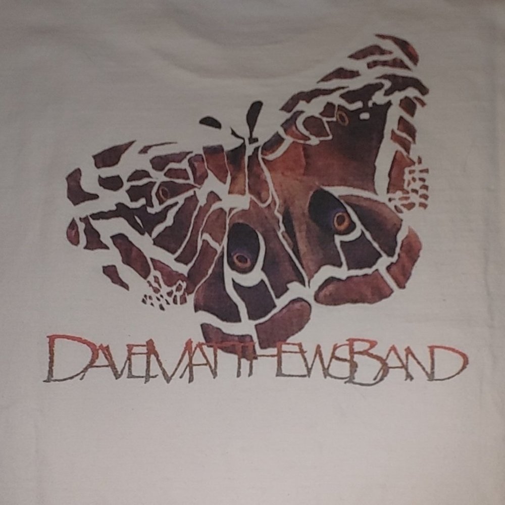DMB! Vintage Dave Matthews Band Cool Butterfly Graphics SS T-Shirt Circa 1998